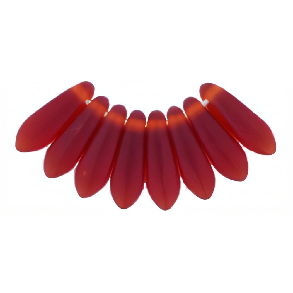 Czech Dagger 10 x 3mm Matte - Siam Ruby (100pcs)