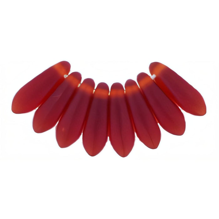 Czech Dagger 10 x 3mm Matte - Siam Ruby (100pcs)