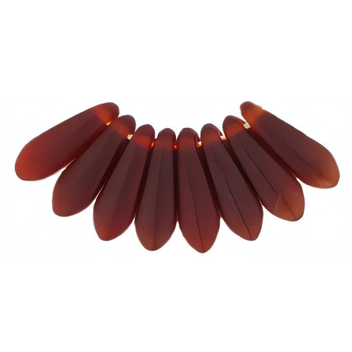 Czech Dagger 10 x 3mm Matte - Ruby (100pcs)
