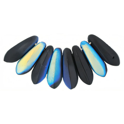 Czech Dagger 10 x 3mm Matte - Jet AB (100pcs)