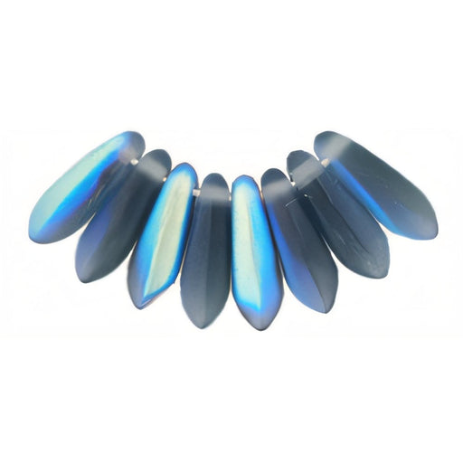 Czech Dagger 10 x 3mm Matte - Montana Blue AB (100pcs)