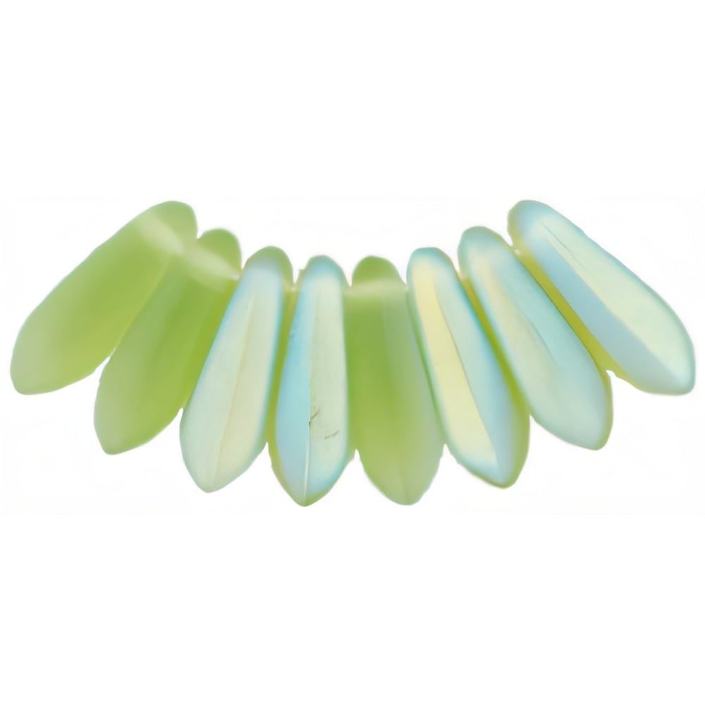 Czech Dagger 10 x 3mm Matte - Olivine AB (100pcs)
