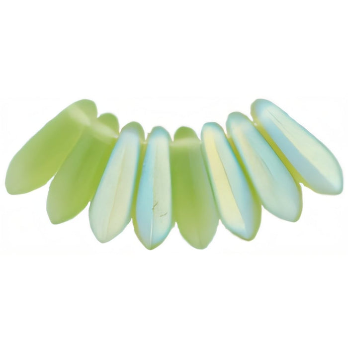 Czech Dagger 10 x 3mm Matte - Olivine AB (100pcs)