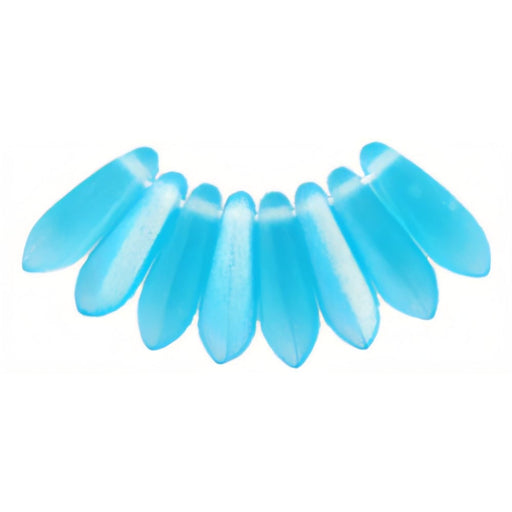 Czech Dagger 10 x 3mm Matte - Aquamarine AB (100pcs)