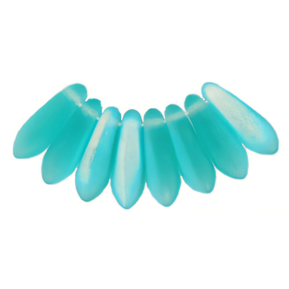 Czech Dagger 10 x 3mm Matte - Teal AB (100pcs)