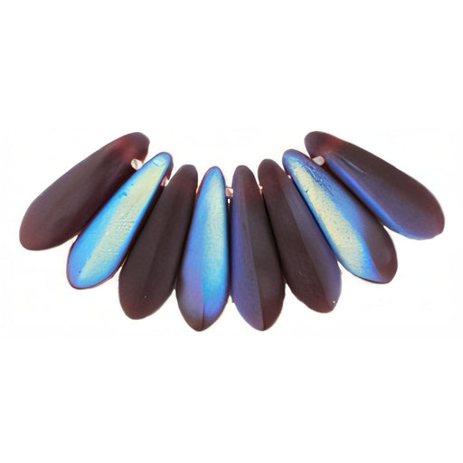 Czech Dagger 10 x 3mm Matte - Garnet AB (100pcs)