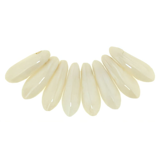 Czech Dagger 10 x 3mm Luster - Opaque Champagne (100pcs)