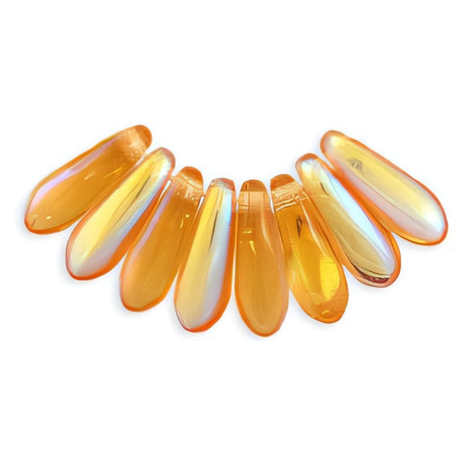 Czech Dagger 10 x 3mm Topaz AB (100pcs)