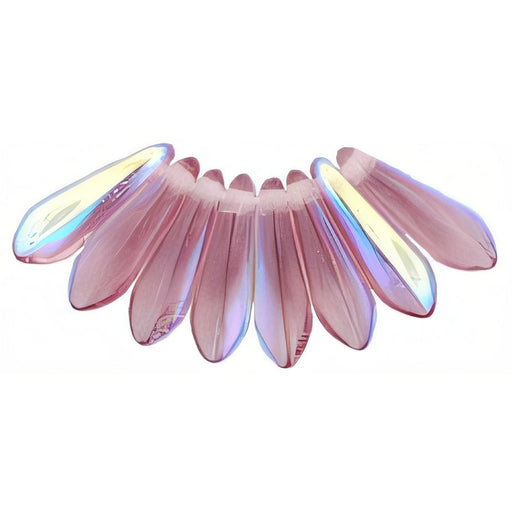 Czech Dagger 10 x 3mm Med Amethyst AB (100pcs)