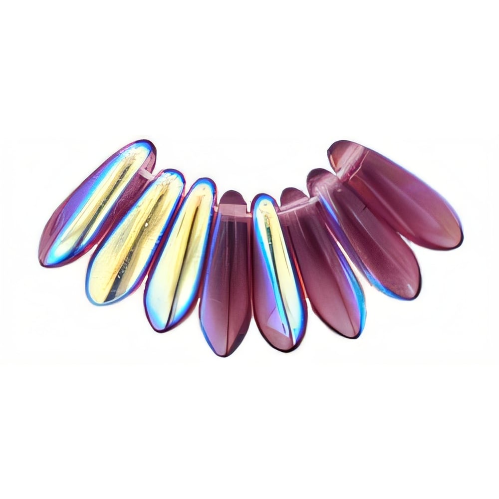 Czech Dagger 10 x 3mm Amethyst AB (100pcs)