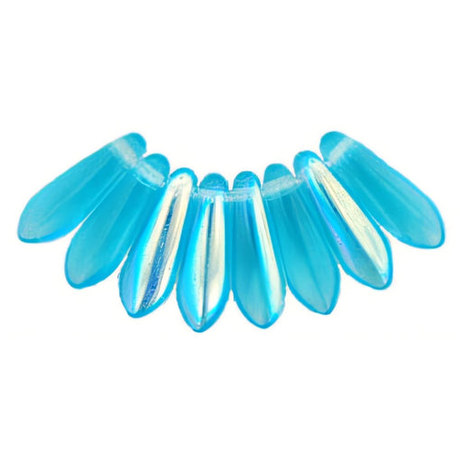 Czech Dagger 10 x 3mm Aquamarine AB (100pcs)