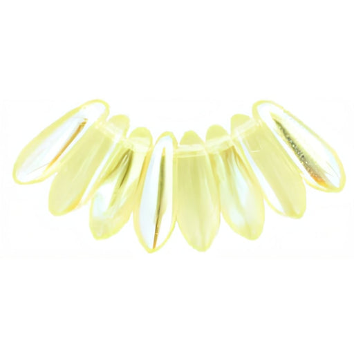 Czech Dagger 10 x 3mm Jonquil AB (100pcs)