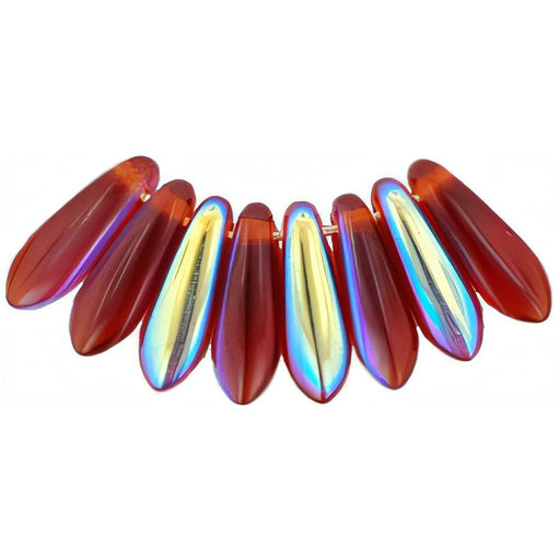 Czech Dagger 10 x 3mm Siam Ruby AB (100pcs)