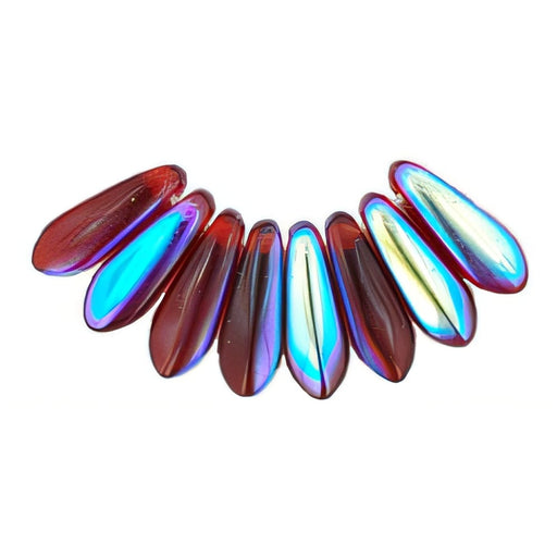 Czech Dagger 10 x 3mm Ruby AB (100pcs)