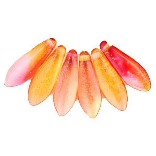 Czech Dagger 16 x 5mm Dual Coated - Fuchsia/Lemon (50pcs)