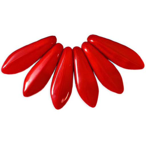 Czech Dagger 16 x 5mm Opaque Red (50pcs)