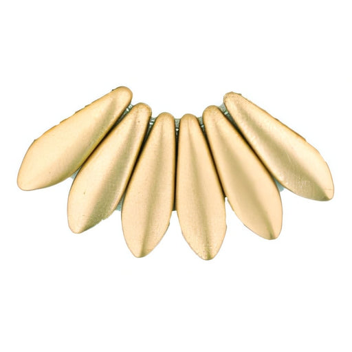 Czech Dagger 16 x 5mm Matte - Metallic Flax (50pcs)