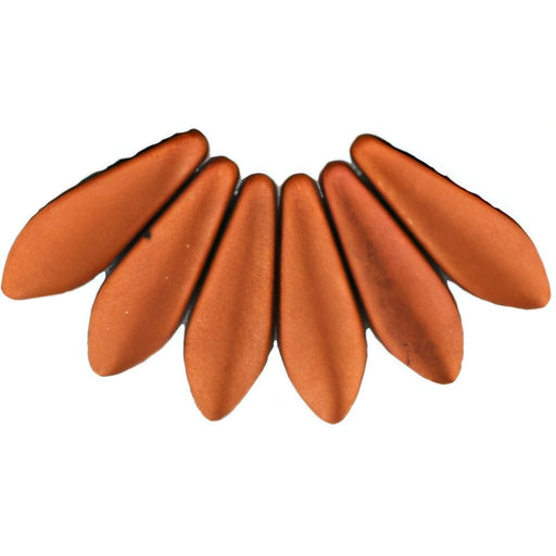 Czech Dagger 16 x 5mm Matte - Metallic Antique Copper (50pcs)