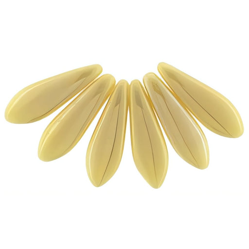Czech Dagger 16 x 5mm Luster Iris - Opaque Beige (50pcs)