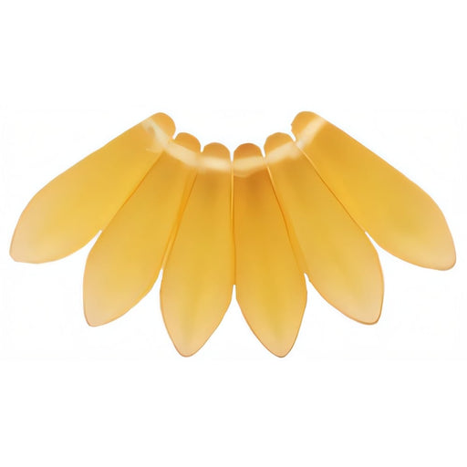 Czech Dagger 16 x 5mm Matte - Med Topaz (50pcs)