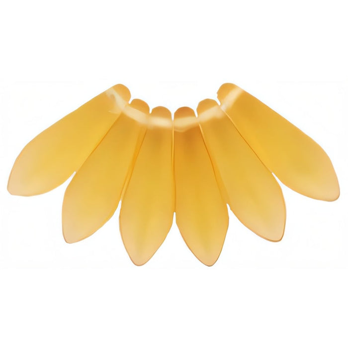 Czech Dagger 16 x 5mm Matte - Med Topaz (50pcs)