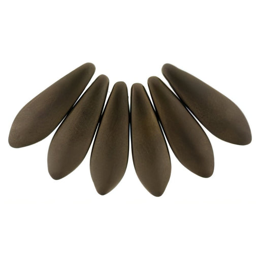 Czech Dagger 16 x 5mm Matte - Dk Bronze (50pcs)