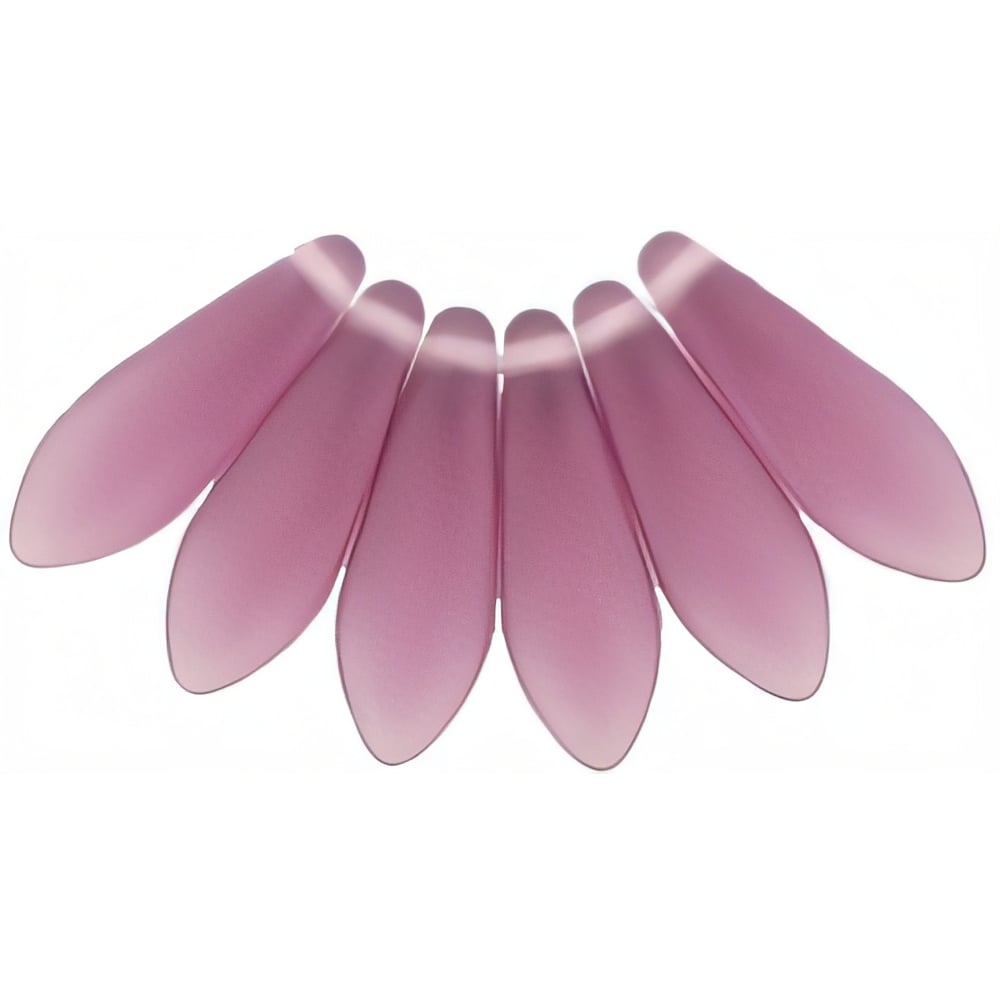 Czech Dagger 16 x 5mm Matte - Med Amethyst (50pcs)