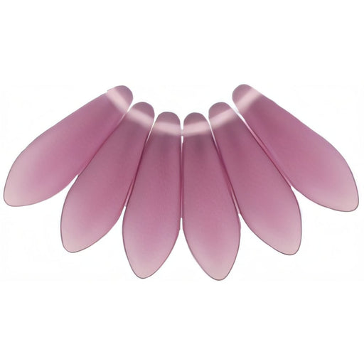 Czech Dagger 16 x 5mm Matte - Med Amethyst (50pcs)