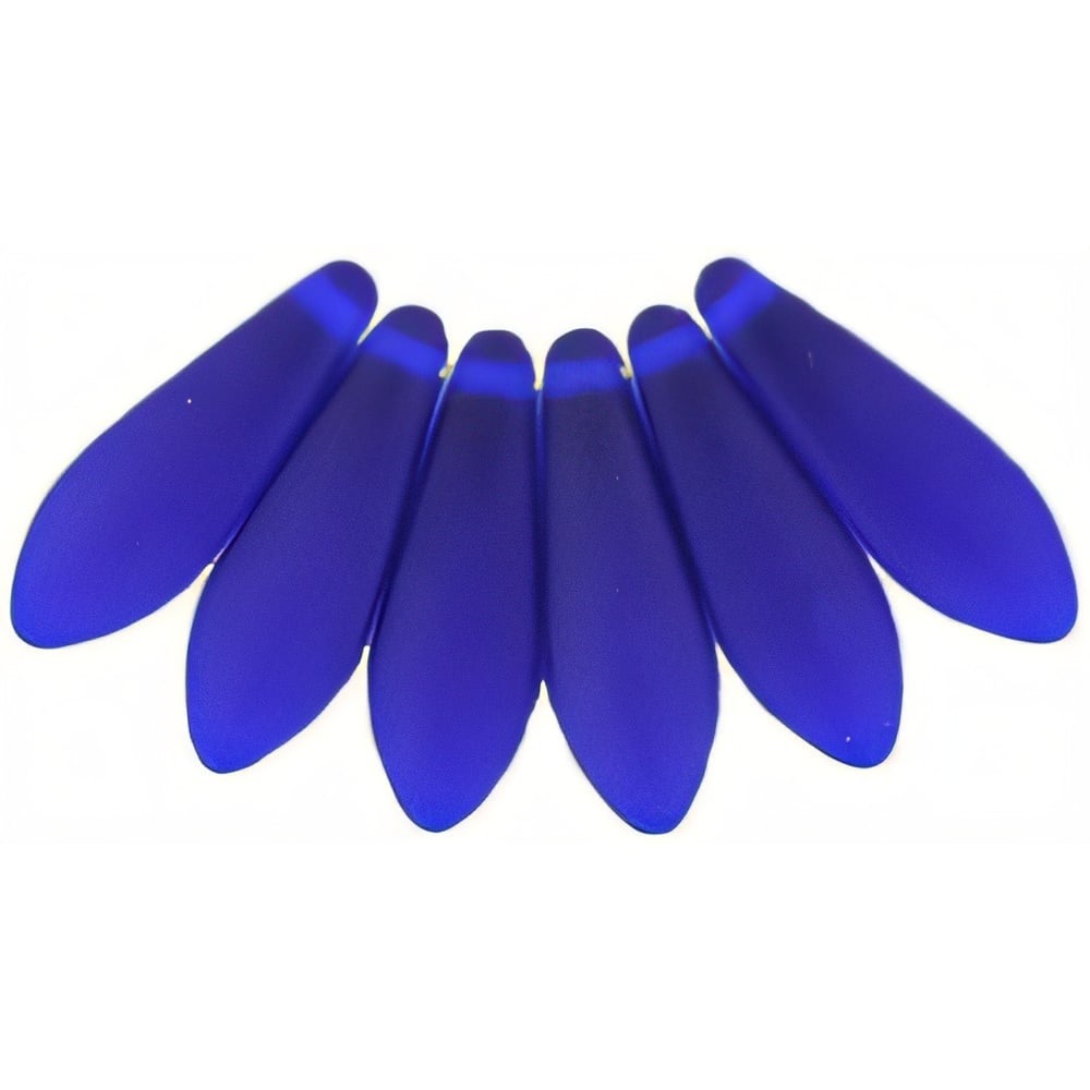 Czech Dagger 16 x 5mm Matte - Cobalt (50pcs)