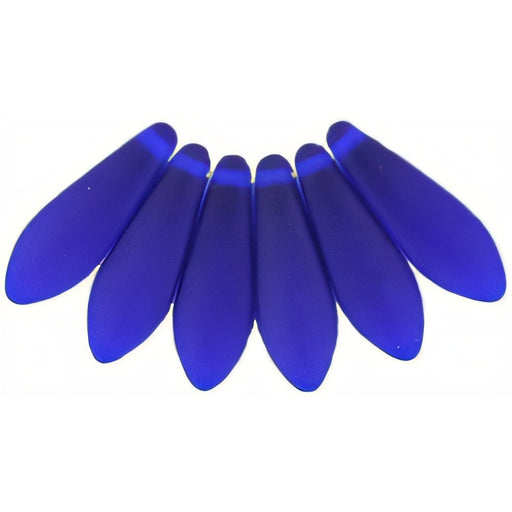Czech Dagger 16 x 5mm Matte - Cobalt (50pcs)