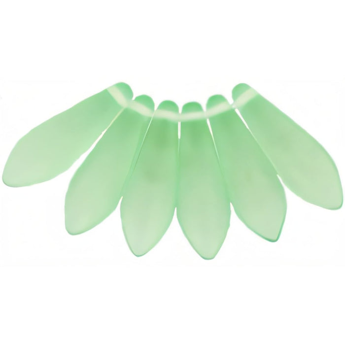 Czech Dagger 16 x 5mm Matte - Peridot (50pcs)