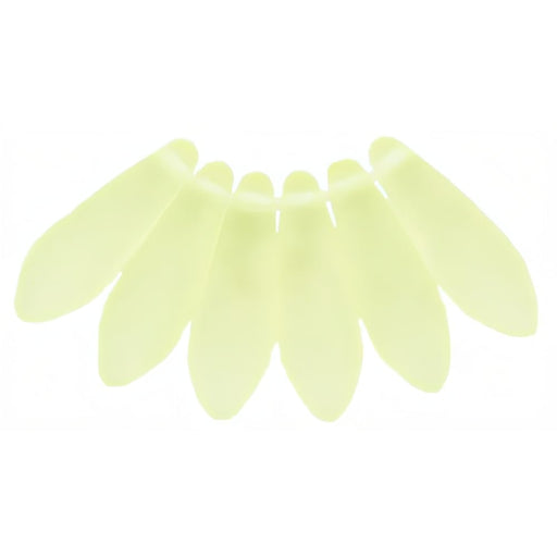 Czech Dagger 16 x 5mm Matte - Jonquil (50pcs)