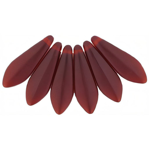 Czech Dagger 16 x 5mm Matte - Ruby (50pcs)