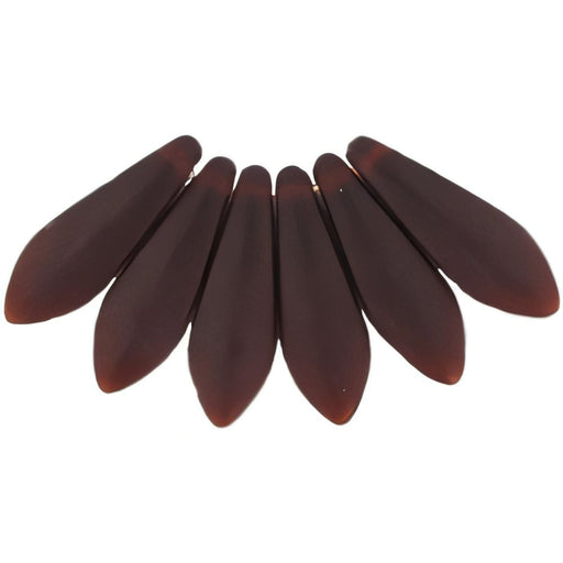 Czech Dagger 16 x 5mm Matte - Garnet (50pcs)
