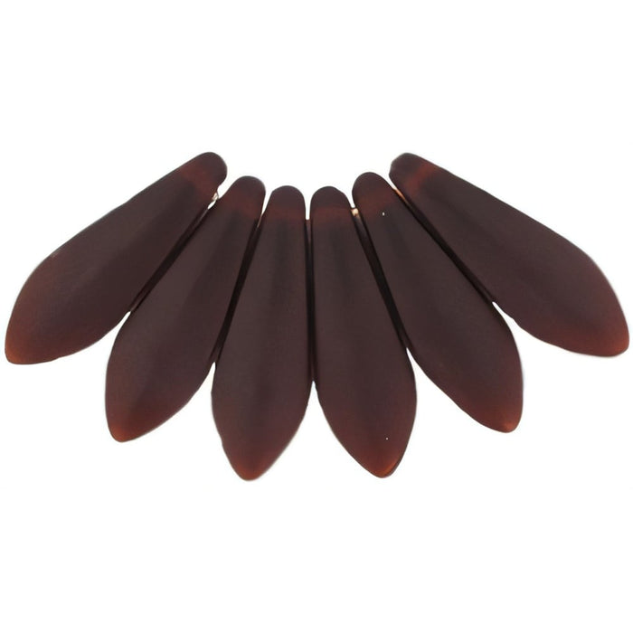 Czech Dagger 16 x 5mm Matte - Garnet (50pcs)