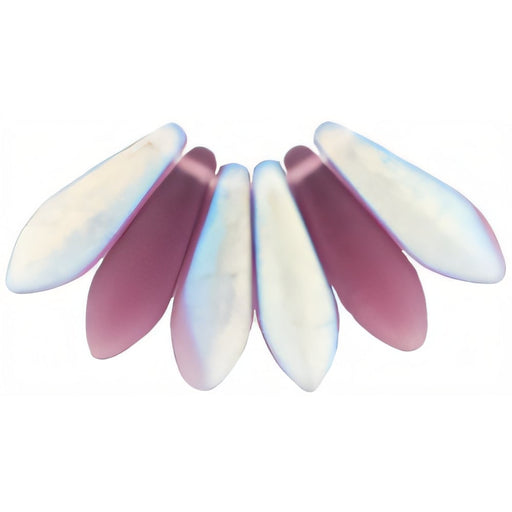 Czech Dagger 16 x 5mm Matte - Med Amethyst AB (50pcs)