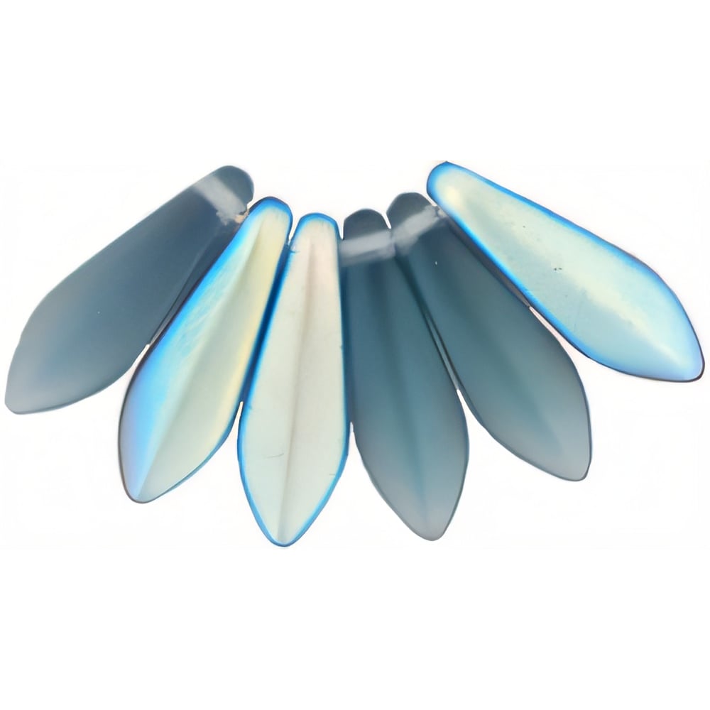 Czech Dagger 16 x 5mm Matte - Montana Blue AB (50pcs)
