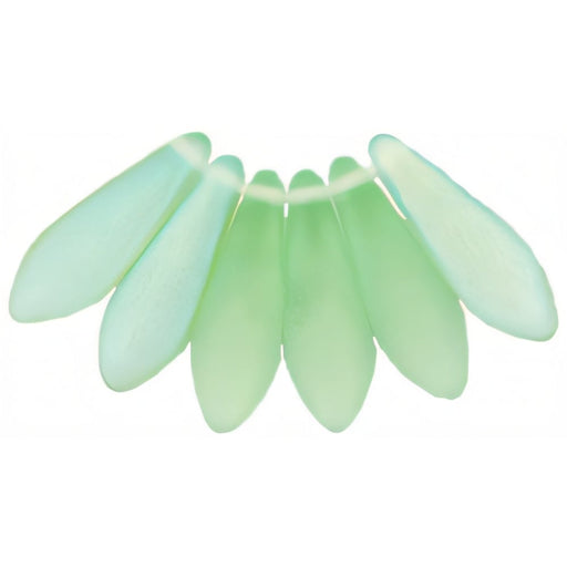 Czech Dagger 16 x 5mm Matte - Peridot AB (50pcs)