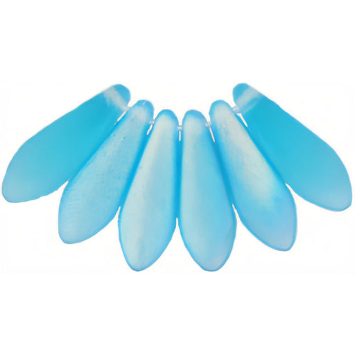 Czech Dagger 16 x 5mm Matte - Aquamarine AB (50pcs)
