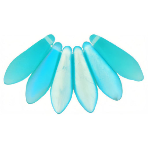 Czech Dagger 16 x 5mm Matte - Teal AB (50pcs)