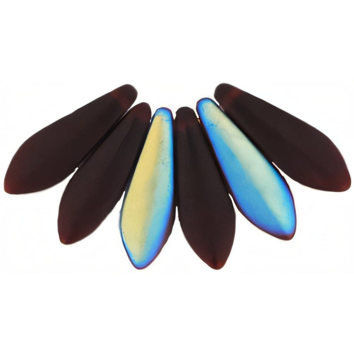 Czech Dagger 16 x 5mm Matte - Garnet AB (50pcs)
