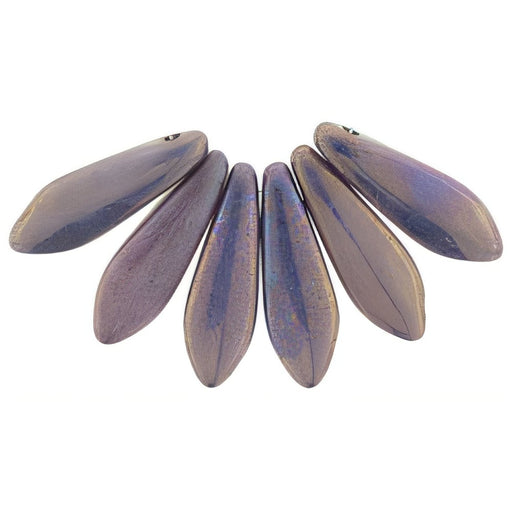 Czech Dagger 16 x 5mm Luster - Opaque Bronzed Smoke (50pcs)