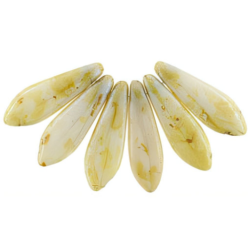 Czech Dagger 16 x 5mm Opaque Luster - Picasso (50pcs)