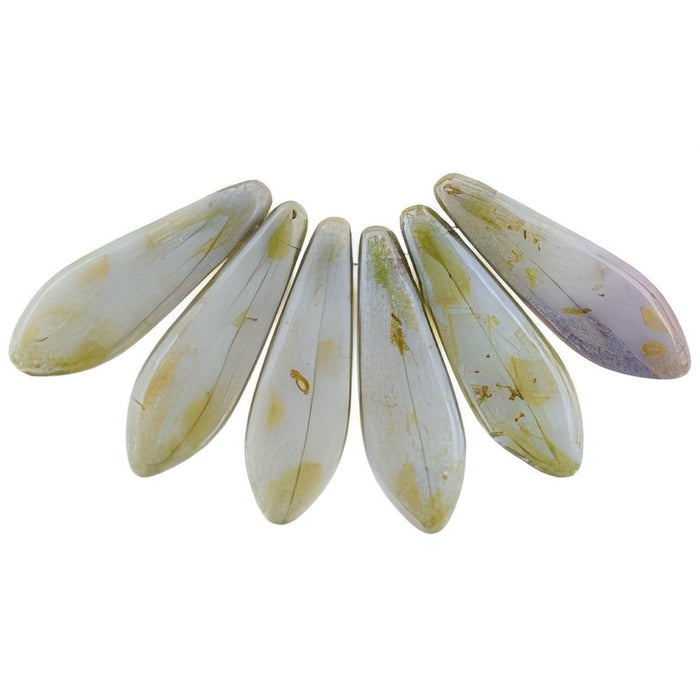 Czech Dagger 16 x 5mm Luster - Opaque Green (50pcs)