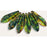 Czech Dagger 16 x 5mm Opaque Yellow/Jet - Picasso (50pcs)