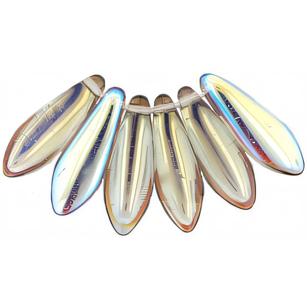 Czech Dagger 16 x 5mm Black Diamond AB (50pcs)