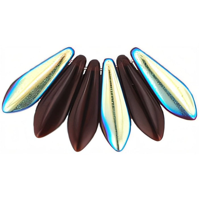 Czech Dagger 16 x 5mm Garnet AB (50pcs)