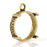 Pendant Bezel Setting, 1 Loop, 14mm I.D. - Antiqued Brass Plated (Each)