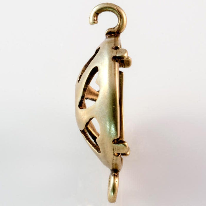 2-Loop Bezel Setting for 12mm 1122 Rivoli Stone - Antiqued Brass Plated (Each)