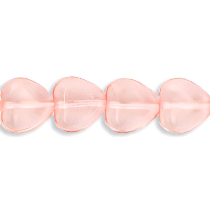 Czech Heart Beads 10/10mm: Rosaline (25pcs)
